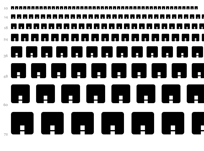 Cubes font waterfall